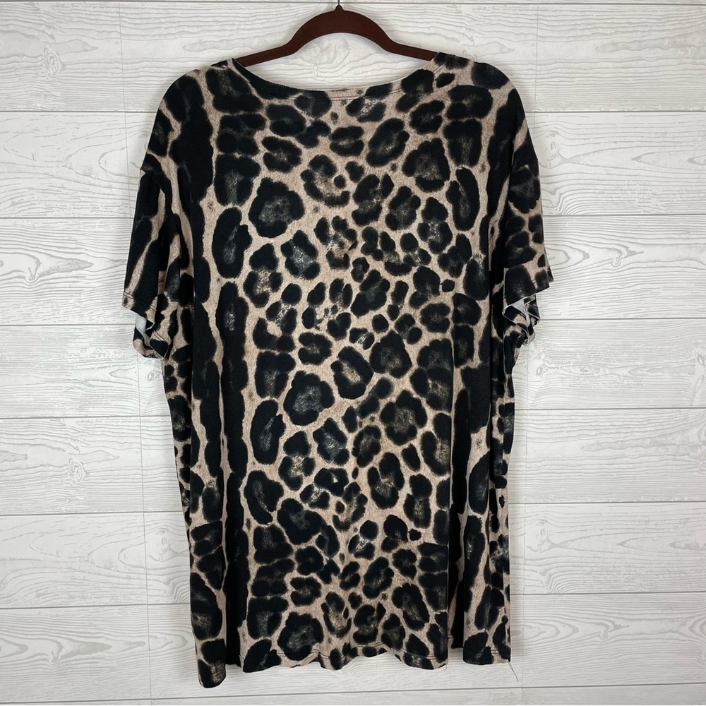 Show Me Your MuMu Animal Print Blouse Size Small - Picture 2 of 4